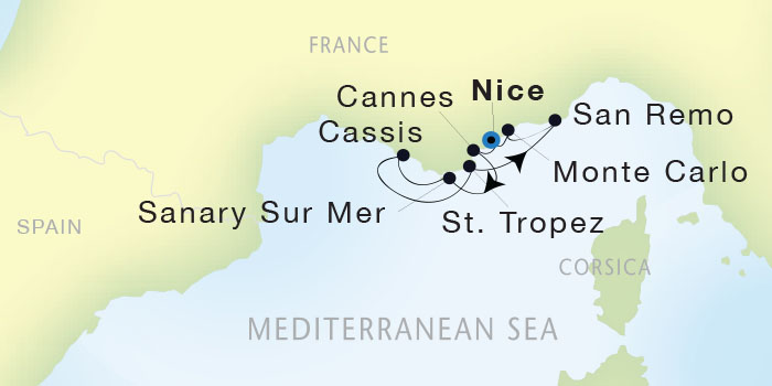 Seadream Yacht Club Cruise I September 17-24 2016 Nice, France to Nice, France