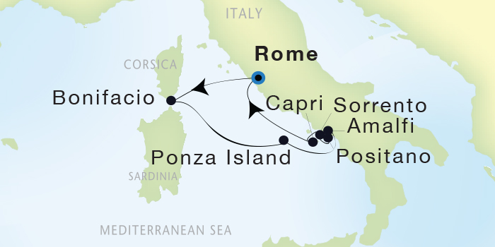 Seadream Yacht Club Cruise I September 3-10 2016 Civitavecchia (Rome), Italy to Civitavecchia (Rome), Italy