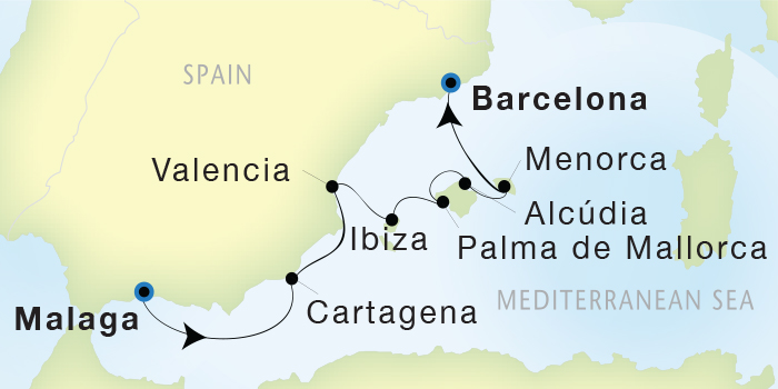Seadream Yacht Club Cruise II April 30 May 7 2016 Malaga, Spain to Barcelona, Spain