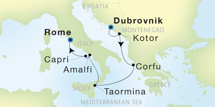 Seadream Yacht Club Cruise II September 24 October 1 2016 Dubrovnik, Croatia to Civitavecchia (Rome), Italy