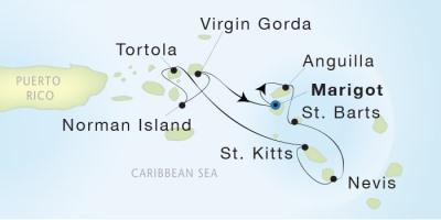 Seadream Yacht Club 1, March 25 April 1 2017 Marigot, Saint Martin to Marigot, Saint Martin