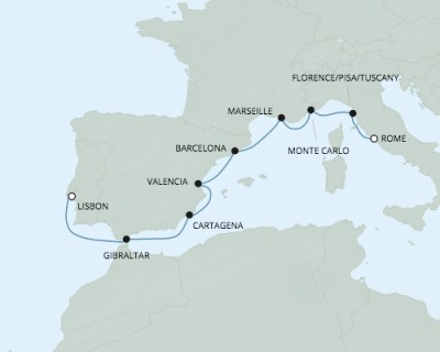 LUXURY CRUISES FOR LESS Seven Seas Explorer - RSSC April 26 May 6 2020 Cruises Civitavecchia, Italy to Lisbon, Portugal