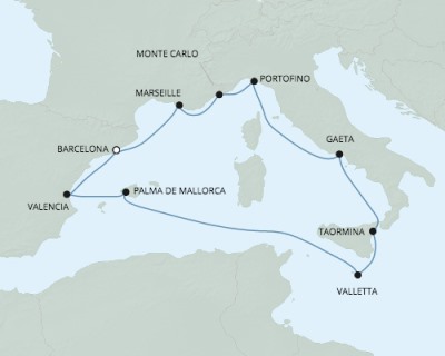 Cruises Around The World Seven Seas Explorer - RSSC May 11-21 2026 Cruises Barcelona, Spain to Barcelona, Spain