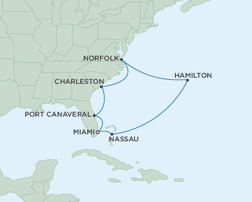 Cruises Around The World Seven Seas Mariner April 8-20 2025 Miami, Florida to Miami, Florida