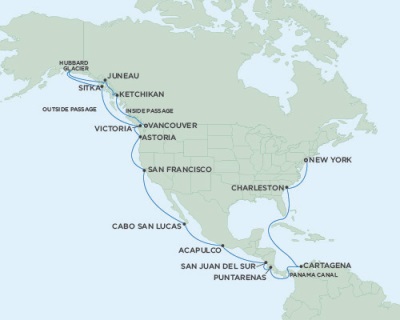 Cruises Around The World Seven Seas Mariner August 24 September 21 2025 Vancouver, British Columbia, Canada to New York (Manhattan), NY