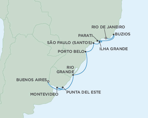Cruises Around The World Seven Seas Mariner February 21 March 25 2025 Buenos Aires, Argentina to Rio de Janeiro, Brazil