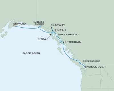 Cruises Around The World Seven Seas Mariner June 29 July 6 2025 Vancouver, British Columbia, Canada to Anchorage (Seward), AK
