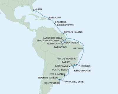 Seven Seas Mariner - RSSC February 25 March 29 2017 Cruises Buenos Aires, Argentina to Miami, FL, United States