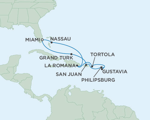 Cruises Around The World Seven Seas Navigator February 9-19 2025 Miami, Florida to Miami, Florida