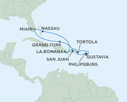 Cruises Around The World Seven Seas Navigator January 20-30 2025 Miami, Florida to Miami, Florida