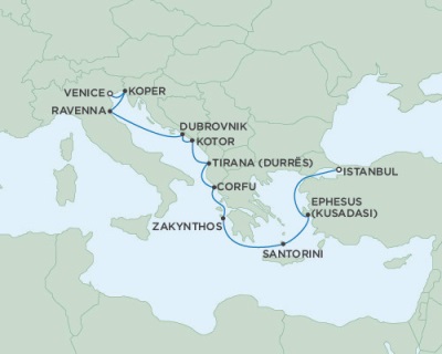 Cruises Around The World Seven Seas Navigator June 13-25 2025 Istanbul, Turkey to Venice, Italy