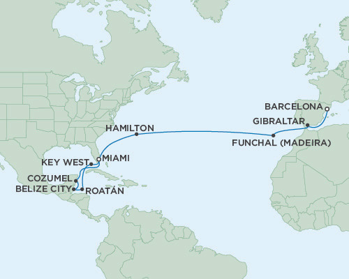 Cruises Around The World Seven Seas Navigator March 10-31 2025 Miami, Florida to Barcelona, Spain
