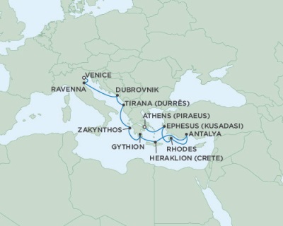 Cruises Around The World Seven Seas Navigator May 27 June 6 2025 Venice, Italy to Athens (Piraeus), Greece