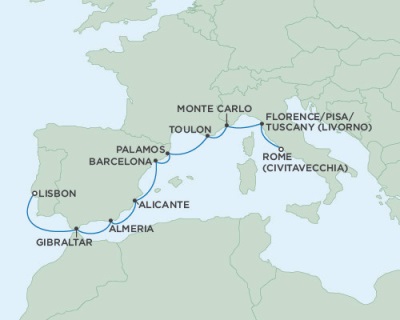 Cruises Around The World Seven Seas Navigator October 13-23 2025 Venice, Italy to Lisbon, Portugal