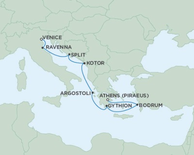 Cruises Around The World Seven Seas Navigator September 26 October 3 2025 Athens (Piraeus), Greece to Venice, Italy