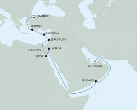 LUXURY CRUISES FOR LESS Seven Seas Navigator - RSSC April 3-21 2020 Cruises Abu Dhabi, United Arab Emirates to Istanbul, Turkey