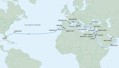 Seven Seas Navigator - RSSC April 3 May 13 2017 Cruises Abu Dhabi, United Arab Emirates to Miami, FL United States