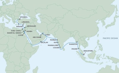 Cruises Around The World Seven Seas Navigator - RSSC March 16 April 21 2026 Cruises Singapore, Singapore to Istanbul, Turkey