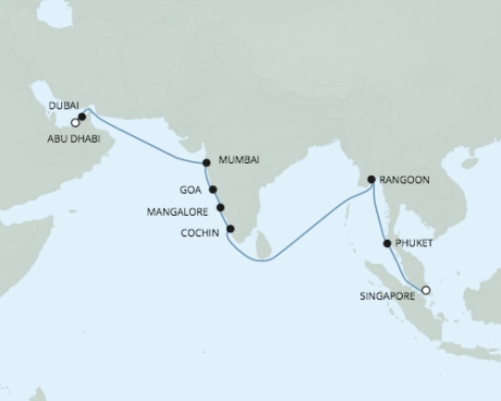 Seven Seas Navigator - RSSC March 16 April 3 2017 Cruises Singapore, Singapore to Abu Dhabi, United Arab Emirates