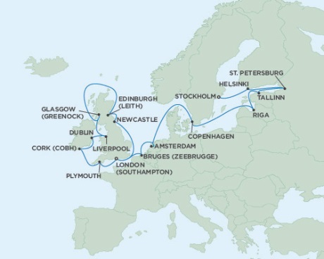 Cruises Around The World Seven Seas Voyager August 14 September 5 2025 London (Southampton), England to Stockholm, Sweden