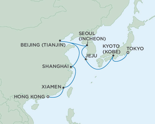 LUXURY CRUISES - Penthouse, Veranda, Balconies, Windows and Suites Seven Seas Voyager February 20 March 7 2022 Hong Kong, China To Tokyo, Japan