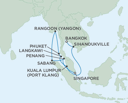Cruises Around The World Seven Seas Voyager January 18 February 3 2025 Singapore To Bangkok (Laem ChaBang), Thaland