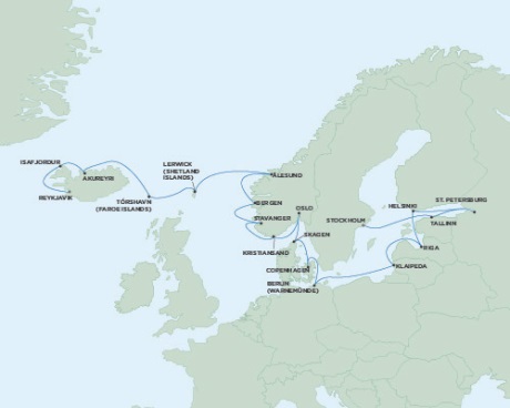Cruises Around The World Seven Seas Voyager July 11 August 2 2025 Reykjavik, Iceland to Stockholm, Sweden