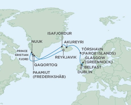 Cruises Around The World Seven Seas Voyager June 26 July 11 2025 Dublin, Ireland to Reykjavik, Iceland