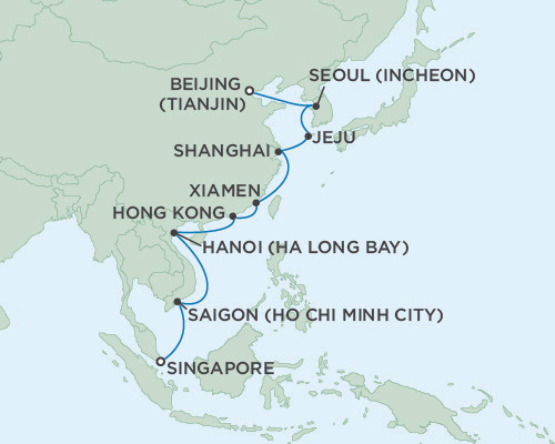 Cruises Around The World Seven Seas Voyager March 25 April 12 2025 Beijing (Tianjin), China to Singapore