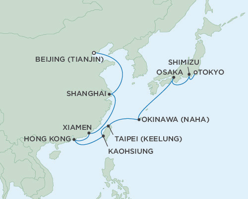 Cruises Around The World Seven Seas Voyager March 7-25-2016 Tokyo, Japan to Beijing (Tianjin), China