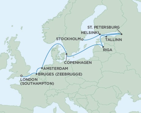 Seven Seas Voyager September 22 October 4 2016 Stockholm, Sweden to London (Southampton), England