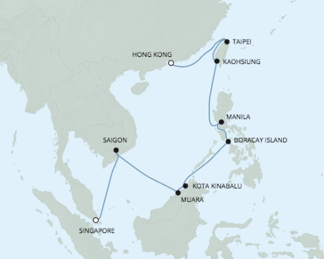 Cruises Around The World Seven Seas Voyager - RSSC February 20 March 7 2023 Cruises Singapore, Singapore to Hong Kong, China