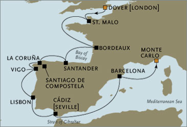 Cruises Around The World Monte Carlo Barcelona Navigator