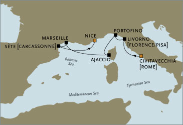 Deluxe Cruises - Seven Seas Navigator 2006 Rome to Nice