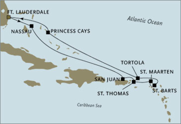Regent Seven Seas Navigator Cruises 2006 Fort Lauderdale to Fort Lauderdale January