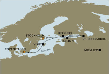 Cruises Around The World Seven Seas Voyager August Visby Helsinki