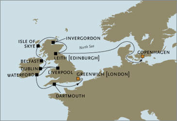 Cruises Around The World Seven Seas Voyager Copenhagen London