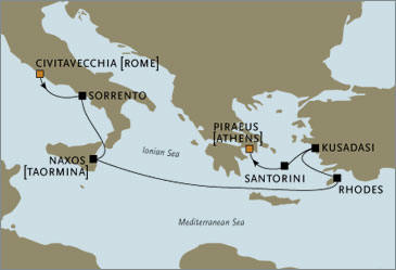 Luxury Cruise SINGLE/SOLO Seven Seas Voyager RSSC Rome to Athens