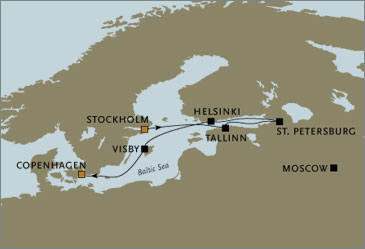 Cruises Around The World Seven Seas Voyager RSSC Stockholm Copenhagen