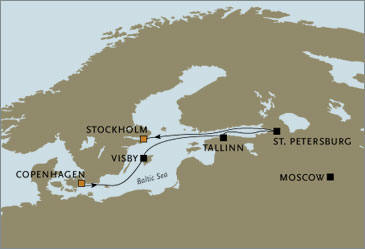 Cruises Around The World Seven Seas voyager Visby Stockholm