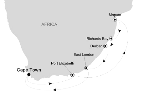 Silversea Silver Cloud February 12-22 2016 Cape Town to Cape Town