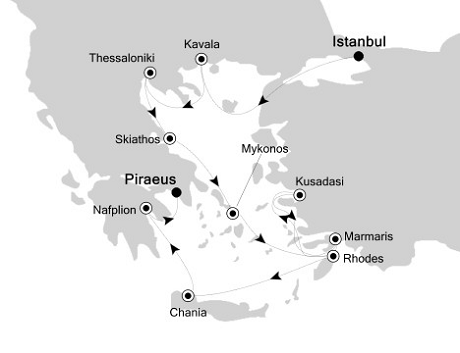 Luxury Cruises Just Silversea Silver Cloud October 14-24 2026 Istanbul to Piraeus, Athens