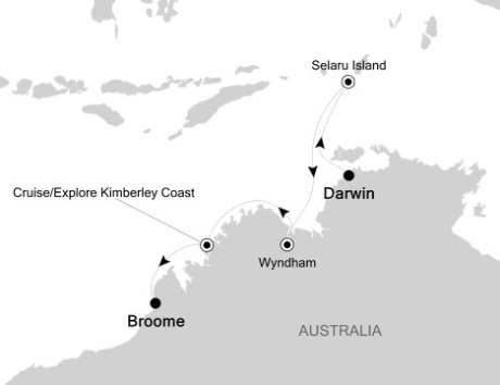 LUXURY CRUISES - Penthouse, Veranda, Balconies, Windows and Suites Silversea Silver Discoverer April 16-26 2020 Darwin, Australia to Broome, Australia