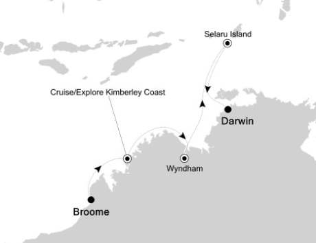 Cruises Around The World Silversea Silver Discoverer April 26 May 6 2026 Broome, Australia to Darwin, Australia