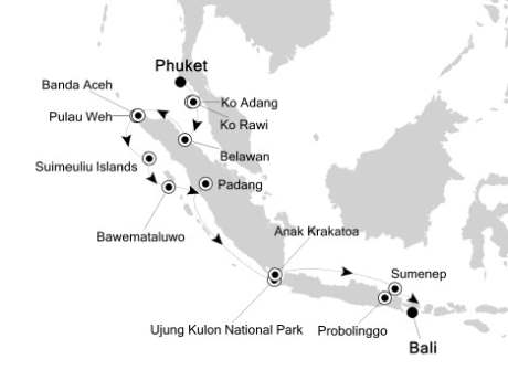 Luxury Cruises Just Silversea Silver Origin March 13-26 2027 Phuket, Thailand to Benoa (Bali), Indonesia