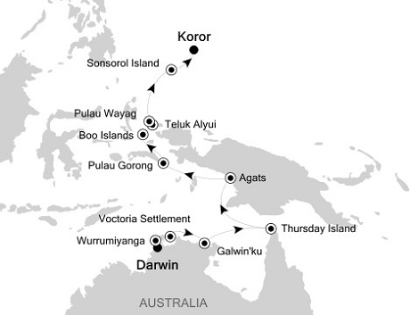 Cruises Around The World Silversea Silver Discoverer May 27 June 11 2025 Darwin to Koror