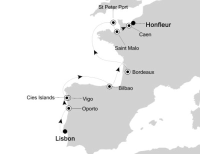 Luxury Cruises Just Silversea Silver Explorer May 20-31 2027 Lisbon, Portugal to Honfleur, France