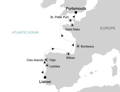 Cruises Around The World Silversea Silver Explorer April 29 May 9 2025 Lisbon to Portsmouth