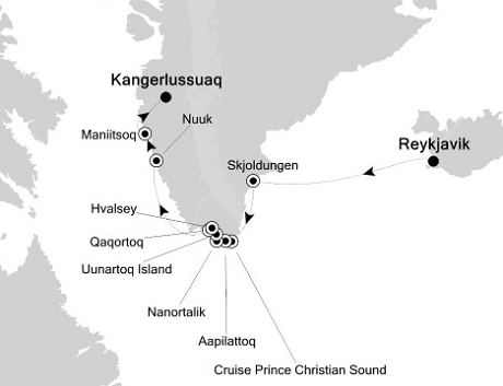 Luxury Cruises Just Silversea Silver Explorer August 13-22 2026 Reykjavik to Kangerlussuaq