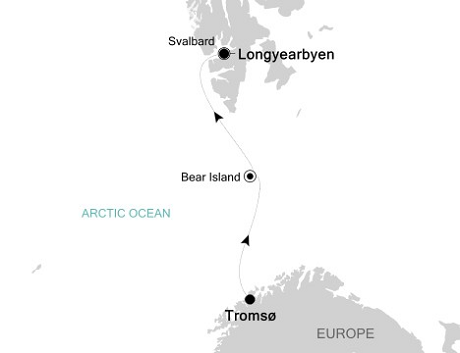 Luxury Cruises Just Silversea Silver Explorer July 13-23 2026 Tromso to Longyearbyen, Svalba